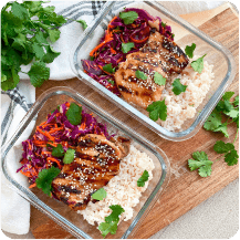 Meal Prep Teriyaki Chicken & Sesame Slaw