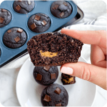 Chocolate Peanut Butter Protein Muffins