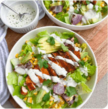 Grilled Spicy Chicken & Ranch Salad